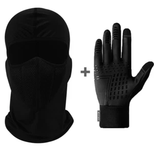 Thermal Full Finger Gloves Balaclava Full Face Mask Windproof Neck Warm Hoods US - Picture 1 of 33