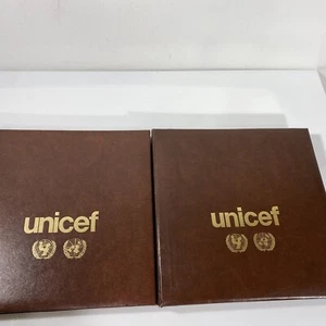 UNICEF Flag Series Stamps of The United Nations books 1980 1981 Lot of 2 - Picture 1 of 12