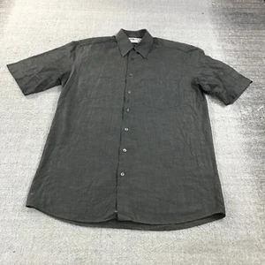 Georg Roth Shirt Men Small Button Up Made in Germany Gray Short Sleeve Casual - Picture 1 of 11
