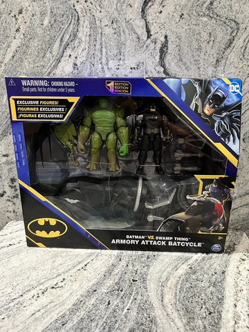 SPINMASTER BATMAN VS SWAMP THING ARMORY ATTACK BATCYCLE 1ST EDITION NEW IN BOX Cover
