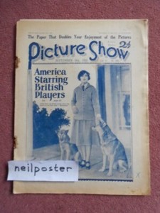 LILLIAN RICH, BEN LYON, MARY ASTOR in PICTURE SHOW (1926) UK mag