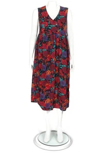 VTG LAURA ASHLEY Corduroy Dress Pinafore Jumper Cottage Y2K Floral sz 8 /961 - Picture 1 of 7