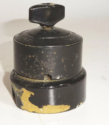 Interruptor antiguo interruptor de palanca 125 V 4 Amp 250 V 2 Amp Interruptor giratorio montado en superficie Foto 1 de 4