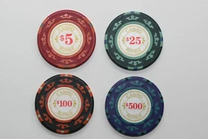 Set of four original Poker Chips JAMES BOND CASINO ROYALE by Cartamundi - Picture 1 of 8