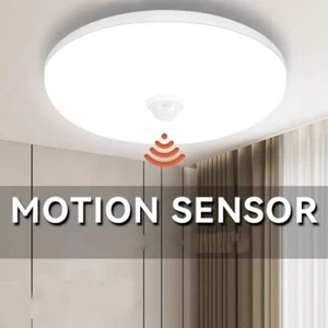Cool White Motion Sensor Ceiling Light Round Down lamp Living Room - Picture 1 of 14