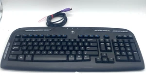 Logitech SK2930 Multi-Media Internet Keyboard PS/2 Slim Quiet Keys Black - Picture 1 of 3