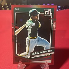 2023 Donruss Baseball Rickey Henderson Red Foil /2023 Card #189 B112