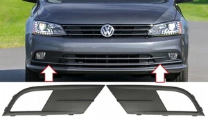 SET / PAIR FOG LIGHT GRILLES WITH HOLE FOR VW JETTA 2015- - Picture 1 of 7