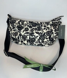 Vera Bradley Bubbly Flowers Black Springbrook Sling Crossbody Bag Purse - Picture 1 of 7