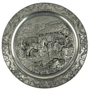 Placa de peltre Riskin edición limitada, taller de herrería, Diane Gielen, 1994 - Imagen 1 de 6
