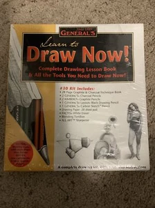 Learn To Draw Now! #30 Drawing Kit Book, Instructions Tools + Reeves Watercolor - Picture 1 of 9