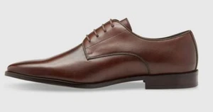 Shoes Oxford Derby Brown Leather Size US 8 EURO 41 New in Box RRP $269 - Picture 1 of 6