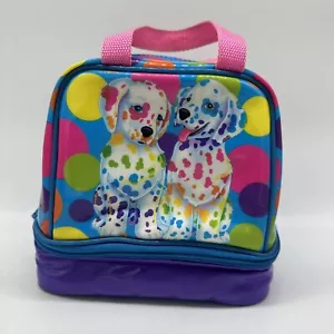 Lunchbox vintage Lisa Frank Spotty & Dotty cani dalmati anni 2000 borsa pranzo morbida - Foto 1 di 14