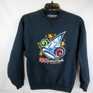 Walt Disney World 100 Years Of Magic Embroidered Sweatshirt Size S Navy Blue - Picture 1 of 10