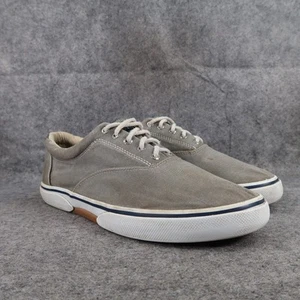 Sperry Shoes Mens 12 Sneaker Casual Lifestyle Active Halyard Canvas Lace Up Grey - Picture 1 of 12