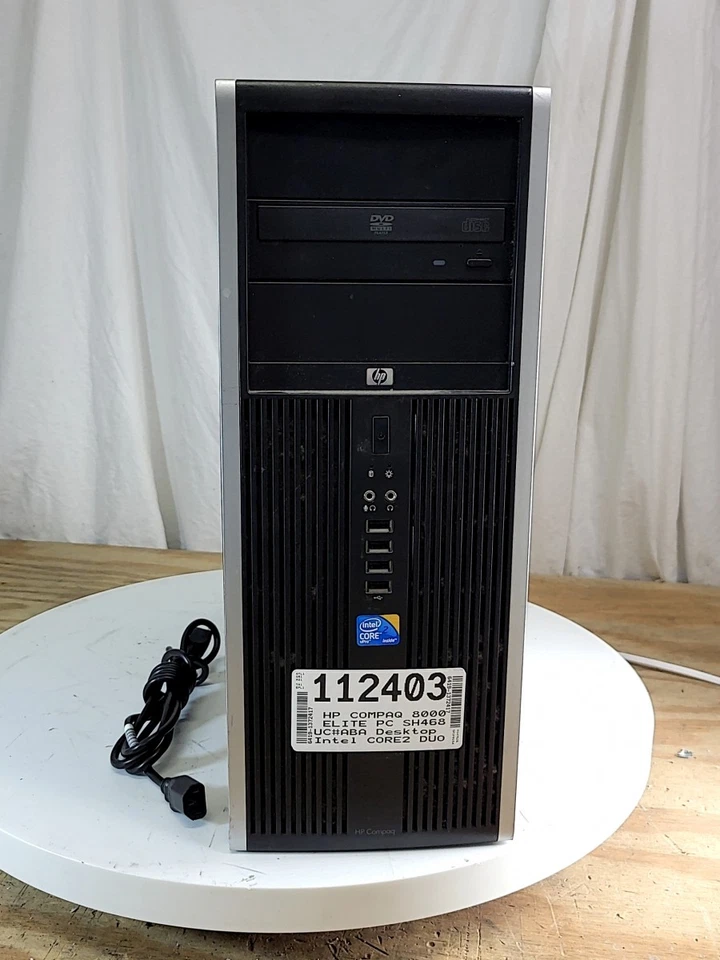 HP COMPAQ 8000 ELITE PC SH468UC#ABA Desktop Intel CORE2 DUO E8400 4GB 320GB - Image 1 of 4
