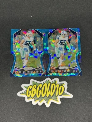 (2) 2019 Prizm Football Leighton Vander Esch Blue Ice /99 - Image 1 of 2