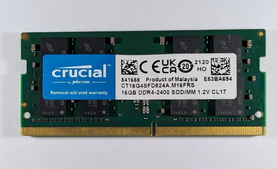 Memória para Notebook Crucial 16GB DDR4 2400 PC4-2400T SODIMM RAM CT16G4SFD824A.C16FBD1 - Imagem 1 de 1