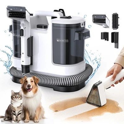 Portable Carpet & Upholstery Cleaner 450W 3-in-1 Spot Stain Remover Machine UK - Image 1 of 4