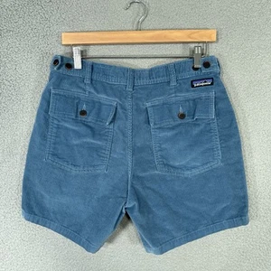 Patagonia Cord Utility Shorts Men 32 Blue Corduroy Organic Cotton 6" Surf Skater - Picture 1 of 13