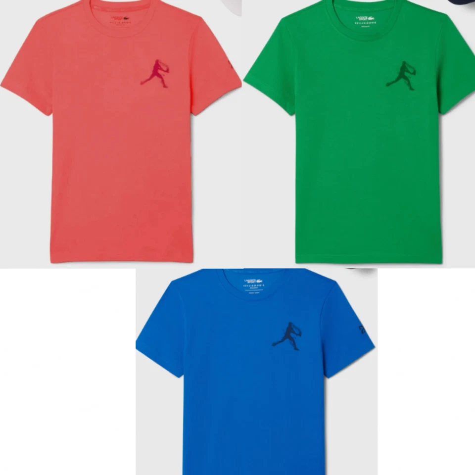 3 Oficial Lacoste Novak Djokovic Tenis Calce Regular Camiseta Talla L Fan Shirt Foto 1 de 2