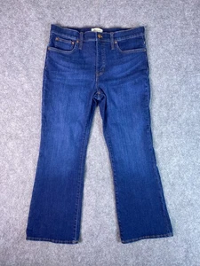 Madewell Jeans donna 31 blu vita media kick out denim elasticizzato pantaloni casual - Foto 1 di 15