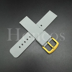 20 22 24 MM Quick Release Gray Silicone Rubber Watch Band Strap Fits for Invicta - Picture 1 of 20