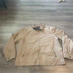 Tommy Hilfiger Mens Canvas Jacket Full Zip Lined Gingham XXL Khaki Mint DS - Picture 1 of 3