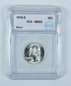 1976-S Washington Quarter Silver MS68 ICG - Picture 1 of 5
