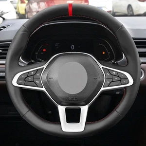 Cubierta de cuero de costura de volante Red-Line para Renault Captur 2019-2020 - Imagen 1 de 9