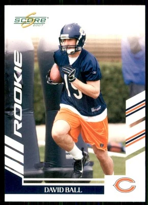 2007 Score David Ball RC Chicago Bears #380 - Image 1 of 2