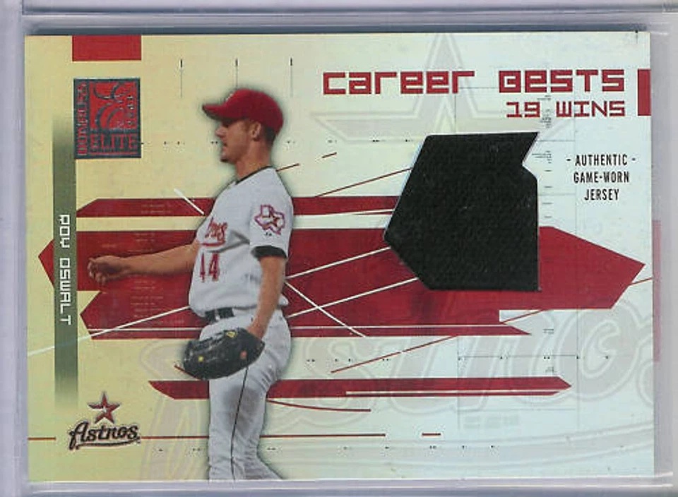 2003 DONRUSS ELITE CAREER BESTS ROY OSWALT JERSEY /500 - Image 1 of 1
