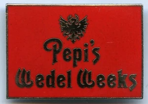 Pepi's Wedel Weeks Ski Race Vintage Red Badge Pin !!! - Picture 1 of 2