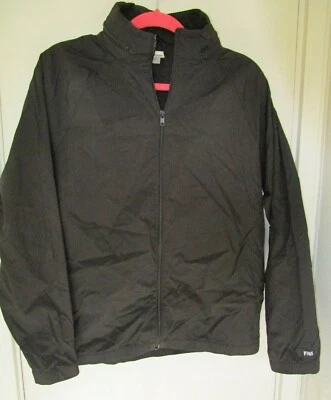 女式粉色风衣新款连帽全正面拉链黑色夹克尺寸 S/M — 第 1/4 张图片