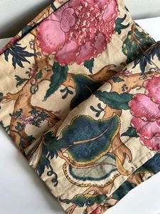 SET 2 Pottery Barn Keira Palampore Euro Pillow Sham 26x26 Floral Linen Blend NEW - Picture 1 of 3