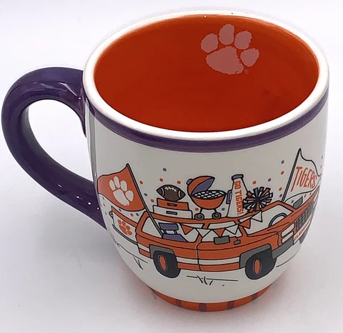 CLEMSON TIGERS “Headed to Death Valley"  MUG - Tiger Paw Inside! 16 oz FOOTBALL Cover
