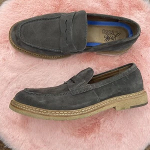 Zapatos de vestir para hombre talla 9M L18 sin usar, en caja, gamuza cuero mocasines oliva oscuro J&M 1850 - Imagen 1 de 10