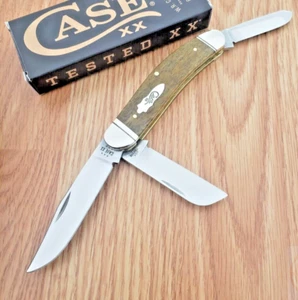 Case XX Sowbelly Pocket Knife Stainless Steel Blades Smooth Antique Bone Handle - Picture 1 of 9