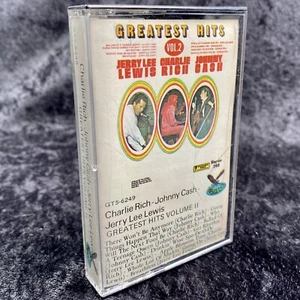 Johnny Cash Jerry Lee Lewis Charlie Rich Greatest Hits Volume 2 Cassette 1978 - Picture 1 of 5