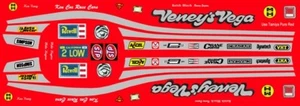 Calcomanías de coche Ken Veney - Veney's Vega NHRA escala 1/43 ranura - Imagen 1 de 6