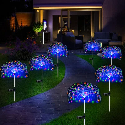 Pathway Waterproof LED Firework Lights Decoration Outdoor Solar Dandelion Lamp - Image 1 of 4