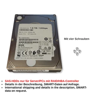 HDDs SAS Toshiba 1,8TB 10,5K 12Gbps 128MB 2,5" AL14SEB18EQ - Bild 1 von 4