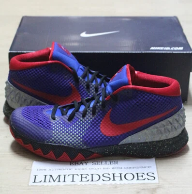 NIKE KYRIE 1 ID RACER BLUE RED BLACK 747423-991 US 11 SIZE 4 5 6 pre-heat pe - Image 1 of 4
