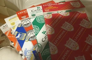 Official Football Club Gift Wrap 4sheets4 tags *Everton/Ipswich 6 sheets no tags - Picture 1 of 2