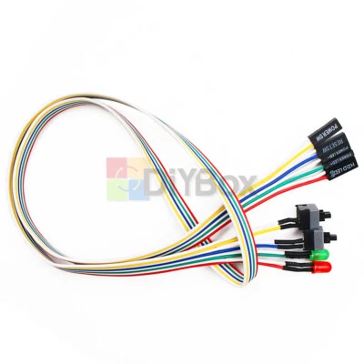 65cm atx Power & Reset Switch + 2led HDD PC Desktop Computer ATX Cable button - Image 1 of 4