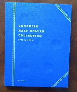 1911 to 1936 Canadian Half Dollar Collecting Folding Whitman Book New - Picture 1 of 2