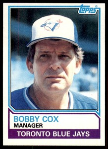 1983 Topps Bobby Cox . Toronto Blue Jays #606
