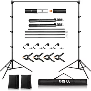 Photography Backdrop Stand Tripod Beam Studio Background 2.6x3m w/ Case - Picture 1 of 7