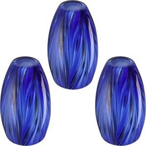 3 Pack 4.65" Handblown Art Glass Lamp Shade Pendant Chandelier Wall Sconce - Picture 1 of 3