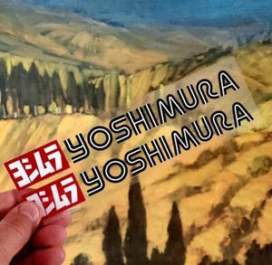 YOSHIMURA Pre-Die-Cut STICKER STICKERS EMBLEM SET OF TWO MADE IN ITALY - Picture 1 of 3